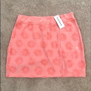 NWT Pacsun LA Hearts Terry Cloth Lounge January Mini Skirt Coverup Pink Flowers